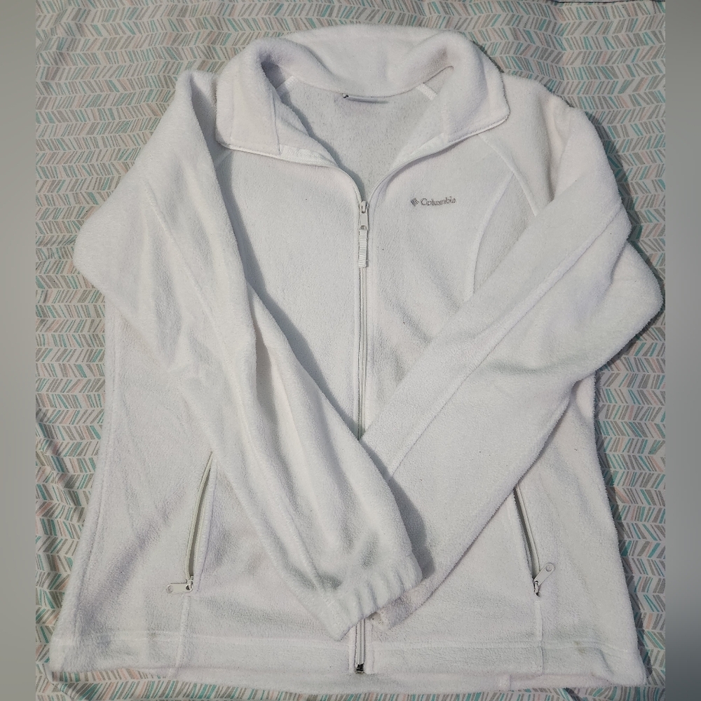 Columbia Soft White Fleece Jacket